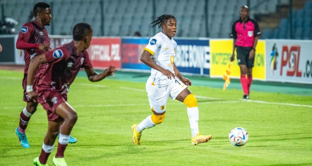 Kaizer Chiefs left-winger Kgaogelo Sekgota playing against his former club Swallows