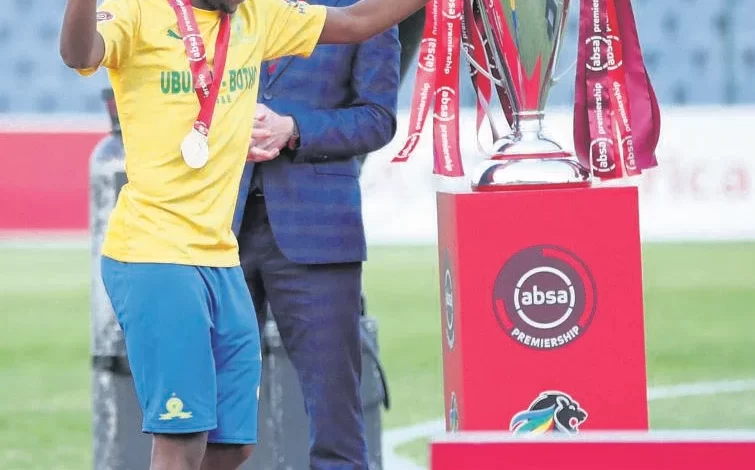 Promise Mkhuma in a happy mood after Mamelodi Sundowns won the league
