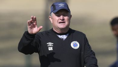 SuperSport United head coach Gavin Hunt conducting a training session
