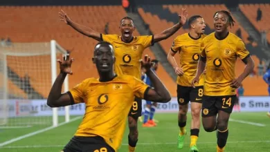 Kaizer Chiefs players in celebratory mood.