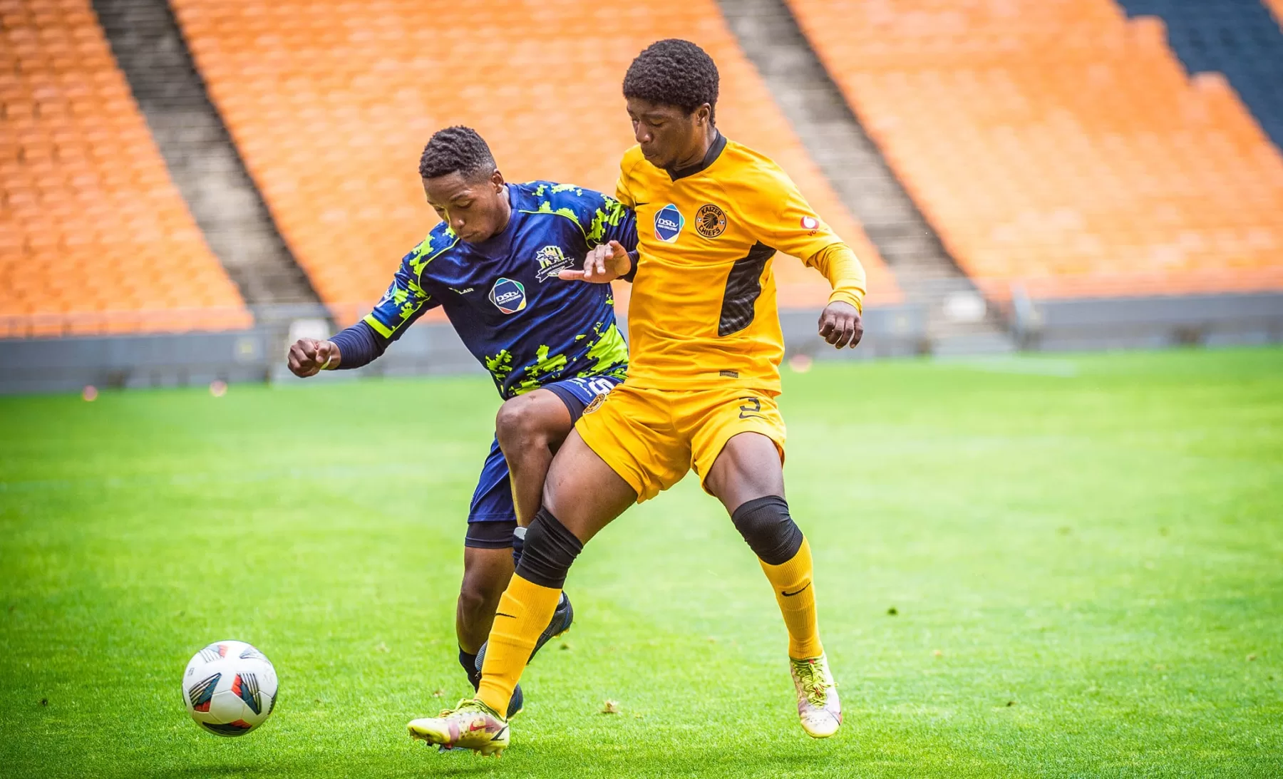 Omega Mdaka during his spell at Kaizer Chiefs