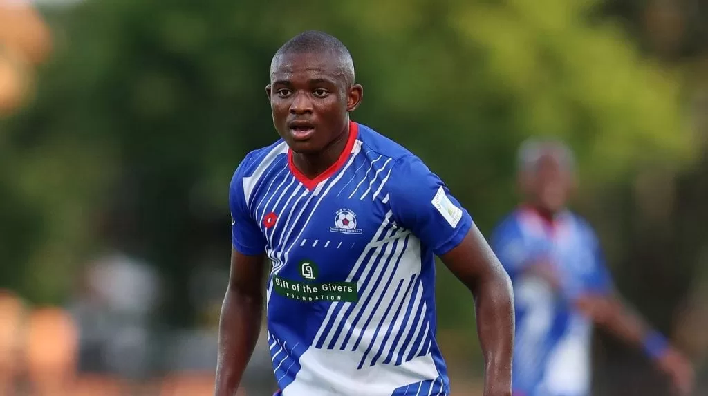 Casric Stars defender Lungelo Bhengu during his time at Maritzburg United