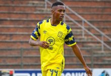 Luyolo Slatsha in action for Cape Town City in the DStv Premiership