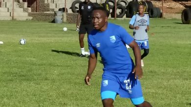 Keletso Makgalwa at training at Upington City training