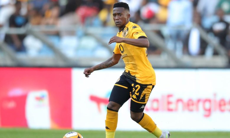 Mduduzi Shabalala with the ball during a Kaizer Chiefs game