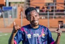 Joseph Molangoane in Sunrise FC colours.