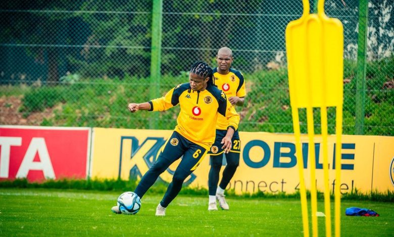 Siyethemba Sithebe during a training session at Kaizer Chiefs Village