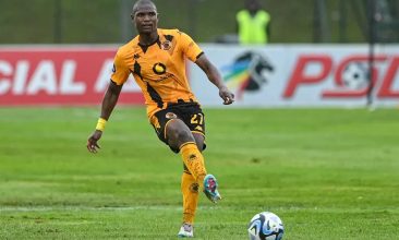 Njabulo Ngcobo of Kaizer Chiefs passing the ball during a league clash